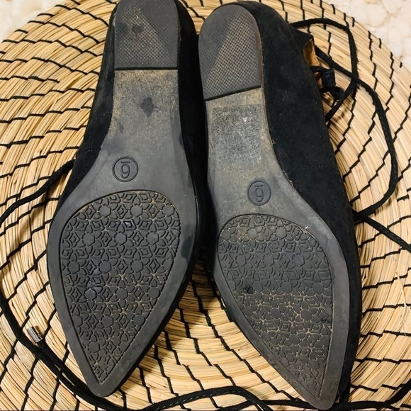 Candies Kraizin Black Lace Up Pointed Toe 6 - Picture 7 of 8